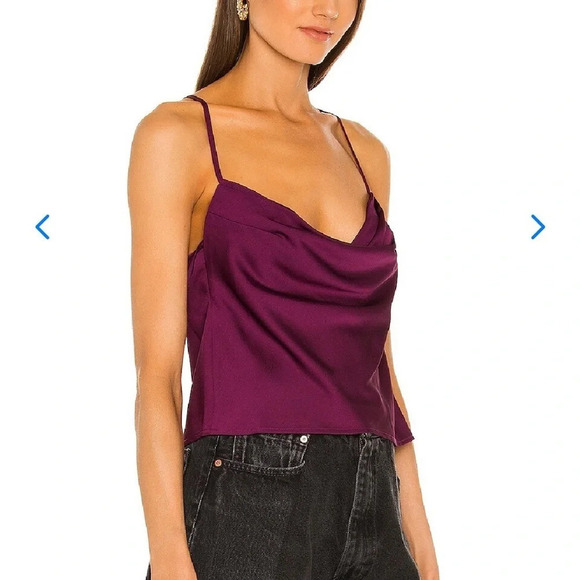 Lovers + Friends Tops - Lovers & Friends Raya Royal Plum Sexy Flirty Purple Satin Camisole Sz S